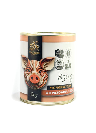 Wieprzowina 100% – monoproteinowa mokra karma dla psów