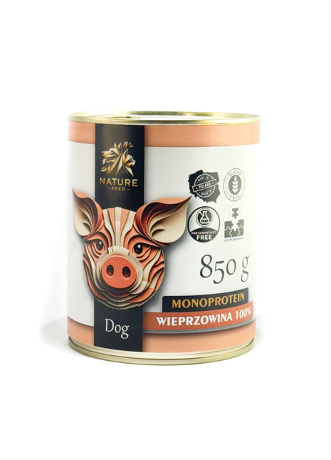 Wieprzowina 100% – monoproteinowa mokra karma dla psów