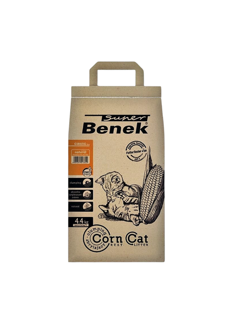 Super Benek CORN Naturalny – naturalny żwirek kukurydziany dla kota