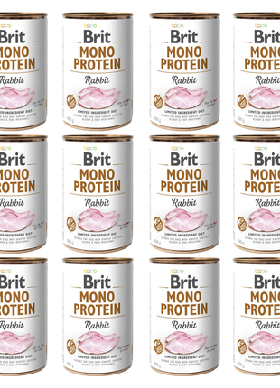Brit Mono Protein Królik 400 g – monobiałkowa karma mokra dla psa z alergią i wrażliwym układem pokarmowym