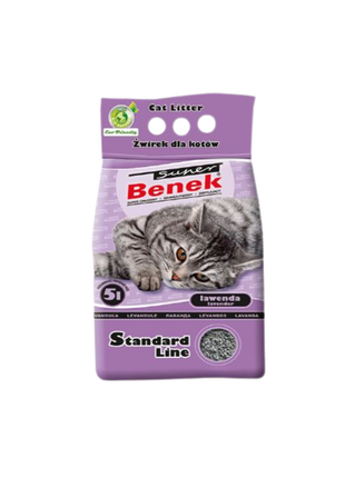 Super Benek STANDARD Lawenda – gruboziarnisty żwirek bentonitowy dla kota
