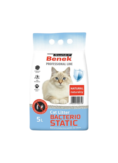 Super Benek Bacterio-Static – bentonitowy żwirek dla kota o właściwościach bakteriostatycznych