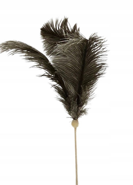 INU TOYS Wędka z naturalnymi piórkami strusimi 50-60cm